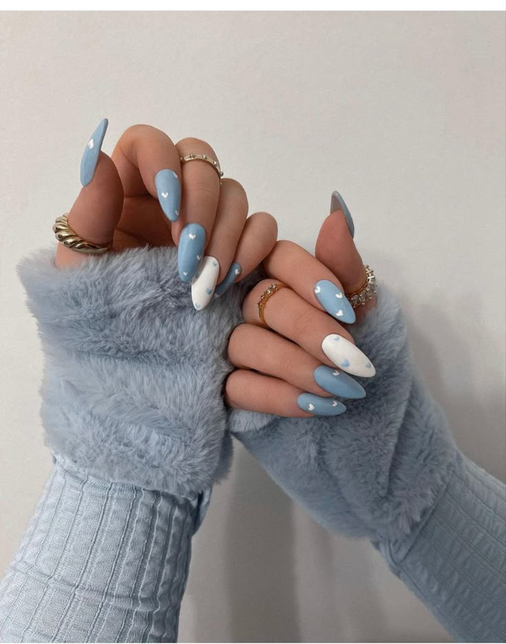 Sky Blue Matte Nails